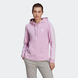 Adidas Womens Badge Of Sport 3-Stripes Hoodie - Clear Lilac/White