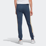 Adidas Womens Essentials Logo Colorblock Pants - Crew Navy/Clear Pink