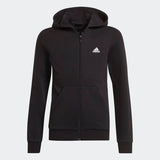 Adidas Girls 3 Stripes Big Logo Zip Jacket - Black/White