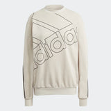Adidas Womens Giant Logo Crew Sweatshirt - Aluminium/Black