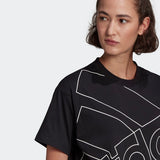 Adidas Womens Giant Logo Tee - Black/White