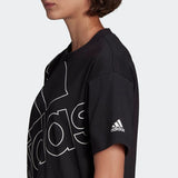 Adidas Womens Giant Logo Tee - Black/White
