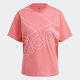 Adidas Womens Adidas Giant Logo Tee - Hazy Rose/ White