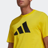 Adidas Mens  Bar logo T-Shirt - Yellow