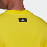 Adidas Mens  Bar logo T-Shirt - Yellow