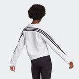 Adidas Womens Wrapped 3-Stripes Sweatshirt - White/Black
