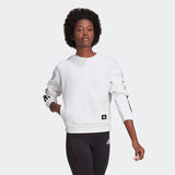 Adidas Womens Wrapped 3-Stripes Sweatshirt - White/Black