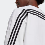 Adidas Womens Wrapped 3-Stripes Sweatshirt - White/Black