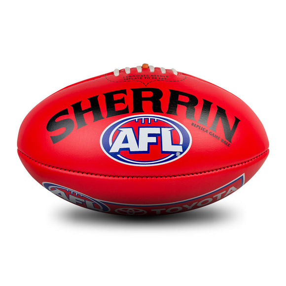 Sherrin AFL Replica  Footy Game Ball - Red