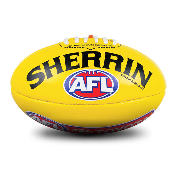 Sherrin AFL Replica PVC Footy Ball -Yellow