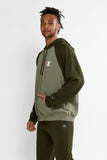 Champion Mens Lightweight Colour Block Hoodie - Khaki