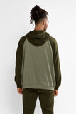 Champion Mens Lightweight Colour Block Hoodie - Khaki