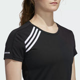 Adidas Womens 3-Stripes Run Tee - Black