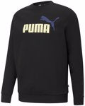 Puma Mens Ess+ Big Logo Crew Jumper - Black