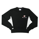 Champion Womens Sporty Panel Pullover  Crew  - Black/White