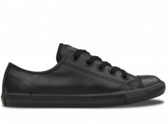 Converse Womens  Chuck Taylor All Star Dainty Leather  Ox  Shoe - Black