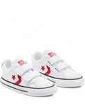 Converse Toddlers Star Player 2V Low Lifestyle Shoe - White/University Red/Blue