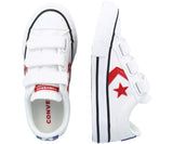 Converse Unisex Kids Star Player 3V Low Shoe - White/University Red/Blue