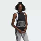 Adidas Women'S Alphaskin Graphic Tank Top - Black