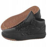 Converse Unisex  Rival Leather Mid Top Shoes  - Black/Black/Gum Honey