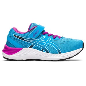 Asics Kids Pre Excite 8 Ps Running Shoe  - Digital Aqua/ White