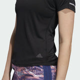 Adidas Womens 3-Stripes Run Tee - Black