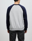 Champion Mens Lightweight Terry Colour Block Crew - Oxford Heather/ Navy