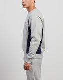 Champion Mens Sps Panel Crew Jumper - Oxford Heather/ Navy