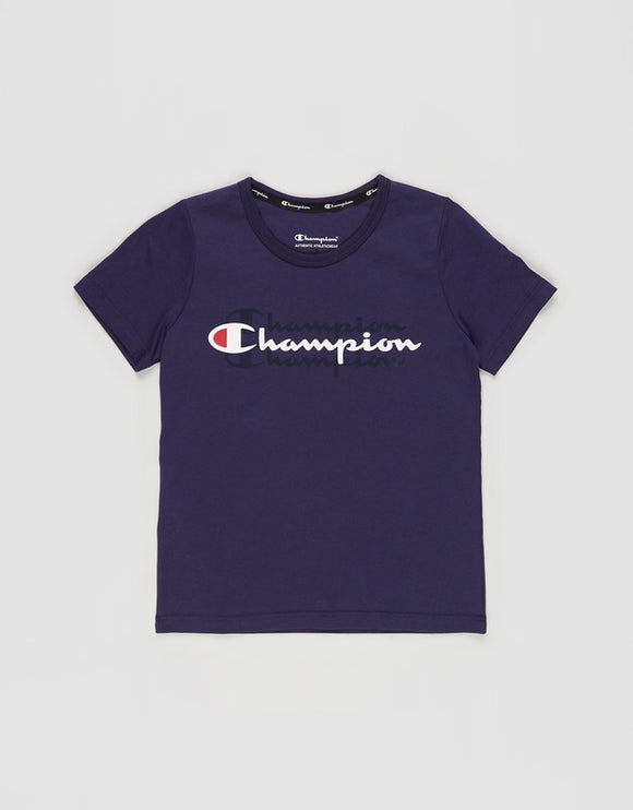 Champion Kids Unisex Graphics Script Tee  - Purple