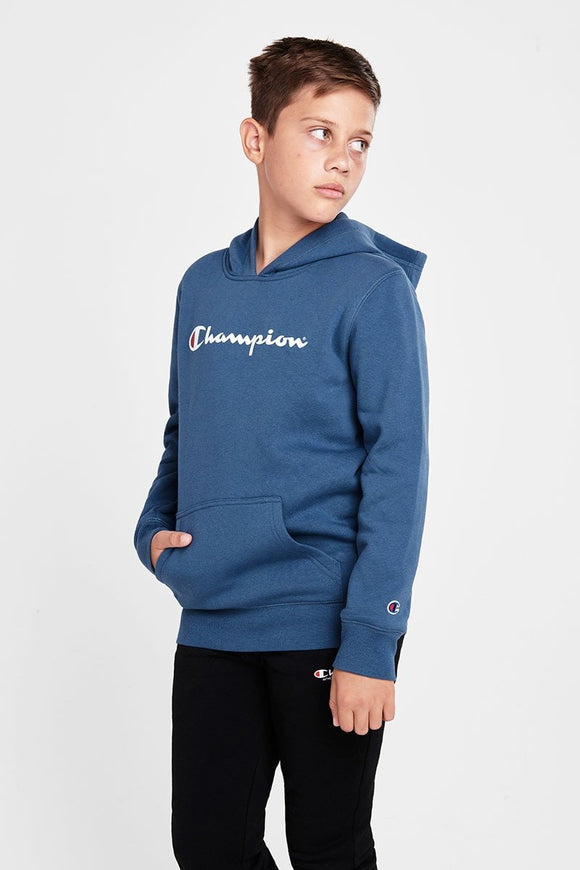 Champions  Kids  Script Hoodie - French Chambray