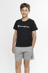 Champion Kids Script Tee - Black