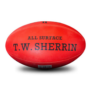 Sherrin AFL Match II All Surface Footy Ball -Red Size 5