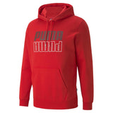 Puma Mens Power Logo Hoodie  - High Risk Red