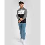 Champion Mens Euro Rochester Hoodie - Grey/White/Black