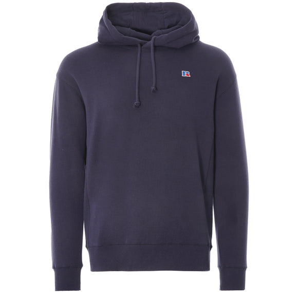 Russell Athletic Mens Small Logo Hoodie - Navy