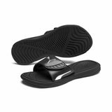 Puma Womens Royalcat Comfort Slide- Black/Silver