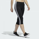 Adidas Womens 3-Stripes 3/4 Tights - Black/White