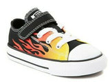 Converse Infant Chuck Taylor Ox All Star Archive Flame 1V Sneakers - Black/Enamel Red/Fresh Yellow