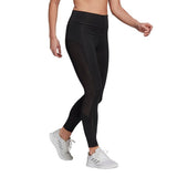 Adidas Womens Designed To Move Big Logo Tights - Black/Black/White