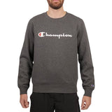 Champion Men Script Crew Jumper - Granite/Heather