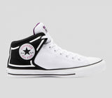 Converse Unisex Chuck Taylor High Street Mid Lifestyle Shoe - White/Black/Mightfall Violet