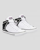 Converse Unisex Chuck Taylor High Street Mid Lifestyle Shoe - White/Black/Mightfall Violet