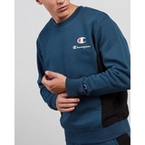 Champion Mens Sps Panel Crew Jumper - Blue/Black