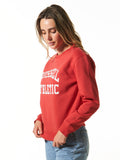 Russell Athletic  Womens Arch Logo Crew - Apple